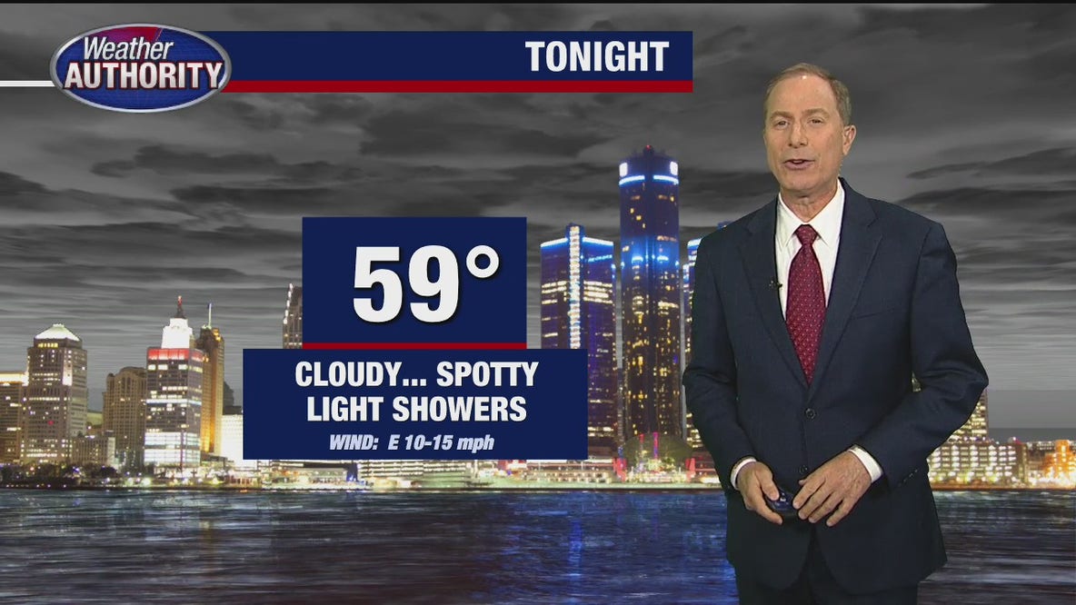 Cool with clouds and a chance for showers Wednesday